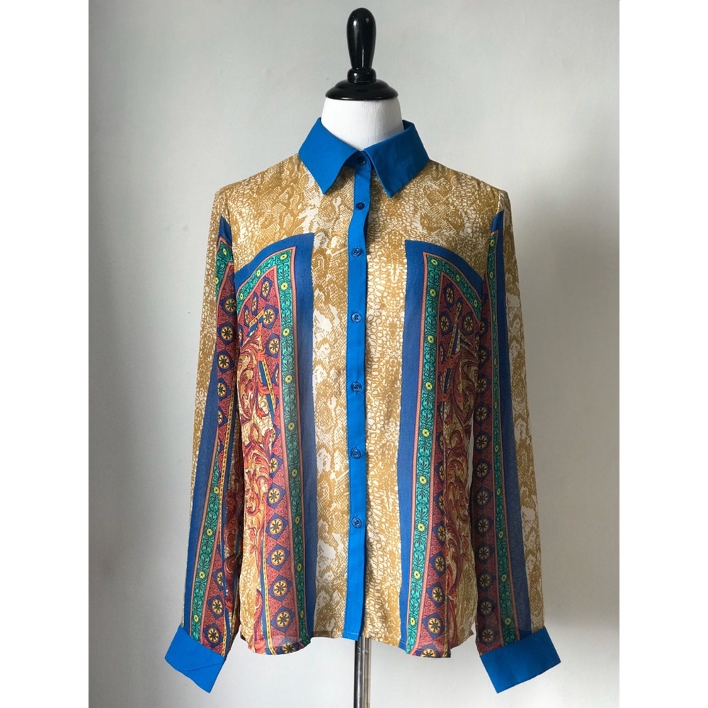 Multi-Color Printed Blouse - Picture 2 of 4